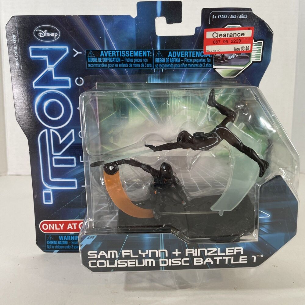 Tron Legacy Sam Flynn + Rinzler Coliseum Disc Battle 1 SpinMaster Target - NEW